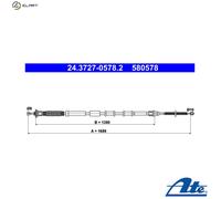 Parking brake cables ATE 24.3727-0578.2 for FIAT