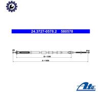 Parking brake cables ATE 24.3727-0578.2 for FIAT