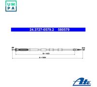 ATE 24.3727-0579.2 Hand brake cable