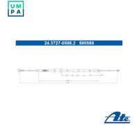 ATE 24.3727-0588.2 Hand brake cable