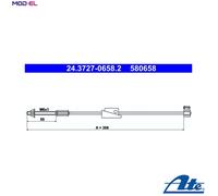 ATE 24.3727-0658.2 Handbrake cable