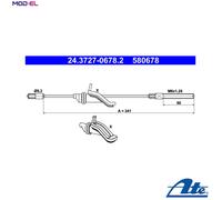 ATE 24.3727-0678.2 Handbrake cable