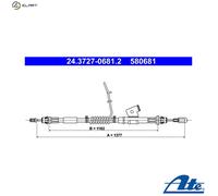 Handbrake Cable For Ford TRANSIT 12-23 1763932