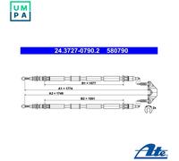 ATE 24.3727-0790.2 Hand brake cable