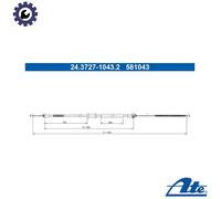 Cable, parking brake for RENAULT ATE 24.3727-1043.2