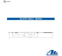 Cable, parking brake for RENAULT ATE 24.3727-1043.2