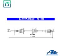CABLE, PARKING BRAKE FOR VOLVO 850 S70 V70 ATE 24.3727-1308.2