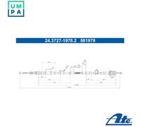 Fits ATE 24.3727-1978.2 CABLE, PARKING BRAKE ⭐UK Stock⭐