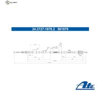 Fits ATE 24.3727-1978.2 CABLE, PARKING BRAKE ⭐UK Stock⭐