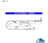 ATE 24.3727-2009.2 Hand brake cable