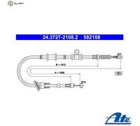 CABLE PULL PARKING BRAKE 24.3727-2108.2 FOR MITSUBISHI 4G13 1.3L 4G93 1.8L 4cyl
