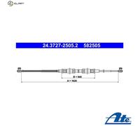 ATE Handbrake Cable 24.3727-2505.2 for SKODA Octavia I