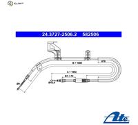 ATE 24.3727-2506.2 Handbrake cable