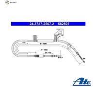 ATE 24.3727-2507.2 Hand brake cable