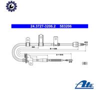 ATE 24.3727-3206.2 Hand brake cable