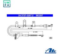 ATE 24.3727-3207.2 Hand brake cable