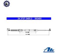 CABLE PULL PARKING BRAKE 24.3727-3405.2 FOR VW CUUA/DELA/CUUB/CVCA/CJAA 2.0L