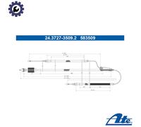ATE 24.3727-3509.2 Handbrake cable