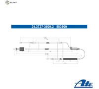 ATE 24.3727-3509.2 Handbrake cable