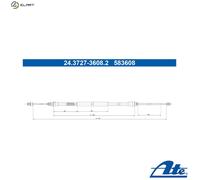 ATE 24.3727-3608.2 Hand brake cable