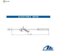 ATE 24.3727-3700.2 Handbrake cable