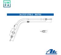 CABLE PULL PARKING BRAKE 24.3727-3702.2 FOR FORD TRANSIT/CUSTOM/V362/Bus/Van