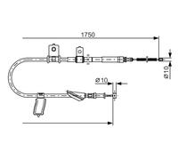 Cable Pull, parking brake BOSCH 1987482351