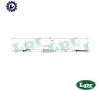 LPR PARKING BRAKE CABLE PULL C0003B FOR PEUGEOT