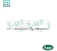 CABLE PULL PARKING BRAKE C0042B FOR AUDI RA/SB/JK 1.6L DZ/PV/JV/NE/PM/JN 1.8L 90
