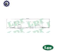 Handbrake cable Disc Brake C0208B LPR for ALFA ROMEO FIAT LANCIA