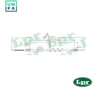 LPR C0293B Handbrake cable
