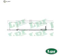 LPR C0440B Cable, parking brake for MERCEDES-BENZ