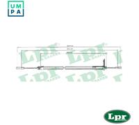 LPR C0440B Cable, parking brake for MERCEDES-BENZ