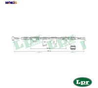 CABLE PULL PARKING BRAKE C0496B FOR NISSAN GA16DS 1.6L SR20DE/SR20DI 2.0L 4cyl