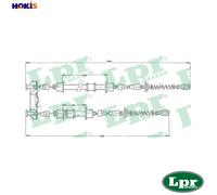 CABLE PULL PARKING BRAKE C0572B FOR OPEL 16NZR/LZ2 1.6L 4cyl ASTRA F