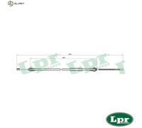 LPR C0684B Cable, parking brake for RENAULT