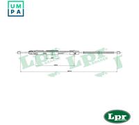 LPR Brakes Handbrake Cable C1463B – Drum Brake for Renault Trafic (Bus/Van/Rodeo/Platform/Chassis)