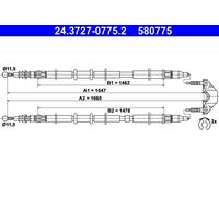 CABLE PULL PARKING BRAKE FITS: OPEL VAUXHALL ASTRA H GTC 1.4 /2.0 TURBO /1.6