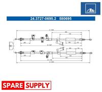 CABLE PULL, PARKING BRAKE FOR FORD C-MAX FOCUS GRAND C-MAX ATE 24.3727-0695.2
