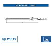 Cable Pull, parking brake for FORD ECOSPORT ATE 24.3727-0697.2 NEW