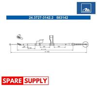 CABLE PULL, PARKING BRAKE FOR HYUNDAI GRAND I10 I10 ATE 24.3727-3142.2