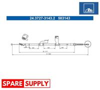 CABLE PULL, PARKING BRAKE FOR HYUNDAI GRAND I10 I10 ATE 24.3727-3143.2