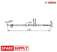 CABLE PULL, PARKING BRAKE FOR HYUNDAI I10 BOSCH 1 987 482 835