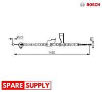 CABLE PULL, PARKING BRAKE FOR HYUNDAI I10 BOSCH 1 987 482 835