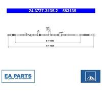 Cable Pull, parking brake for HYUNDAI SANTA FÉ ATE 24.3727-3135.2