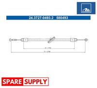 CABLE PULL, PARKING BRAKE FOR MERCEDES-BENZ W639 ATE 24.3727-0493.2