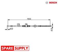 CABLE PULL, PARKING BRAKE FOR MITSUBISHI ASX BOSCH 1 987 482 519