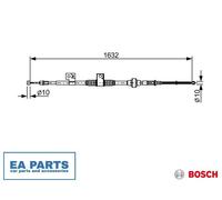 Cable Pull, parking brake for MITSUBISHI ASX OUTLANDER BOSCH 1 987 482 519