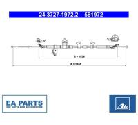 Cable Pull, parking brake for TOYOTA RAV 4 ATE 24.3727-1972.2