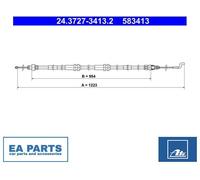 ATE 24.3727-3413.2 Handbrake cable